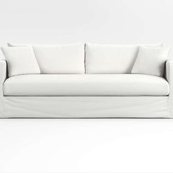 Crate and Barrel slipcover white sofa