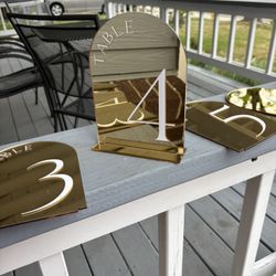 Gold Table Numbers 1-7