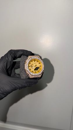 Moissanite Diamond Gold GA2100 Gshock