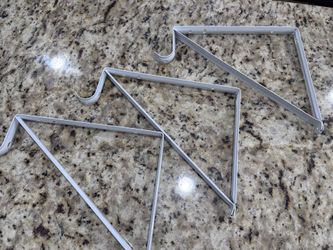 Three Closet Shelf Brackets With Hanging Pole Option
