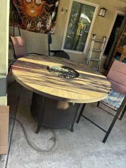 Outdoor Fire Pit Table Set— Natural Gas $200 obo!!