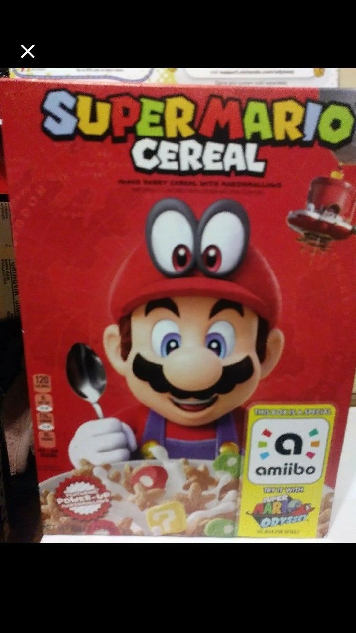 Super Mario Cereal with Amibo Special Content