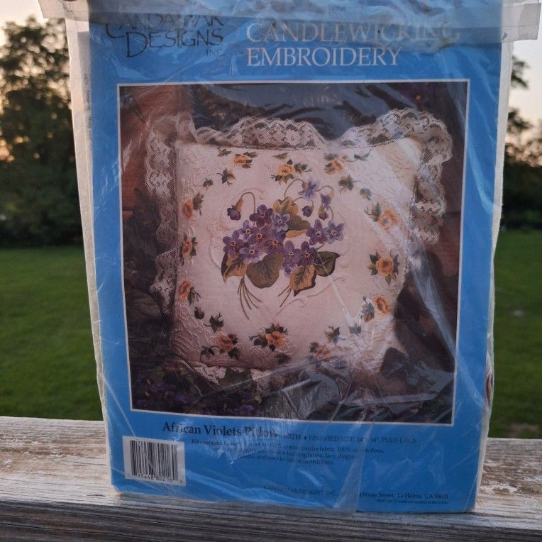 Candamar Designs Candle Wicking Kit African Violets Pillow Project New Vintage 