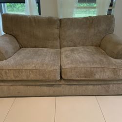 Loveseat Sofa Corduroy Material Removable Fabric Easy To Wash.