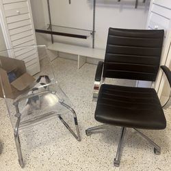 Acrylic Side Chair And Office Chair