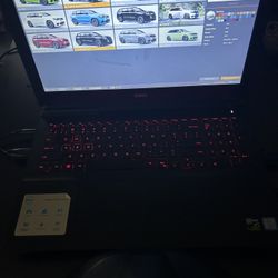 Dell Gaming Laptop With Steering Wheel And Storage Box