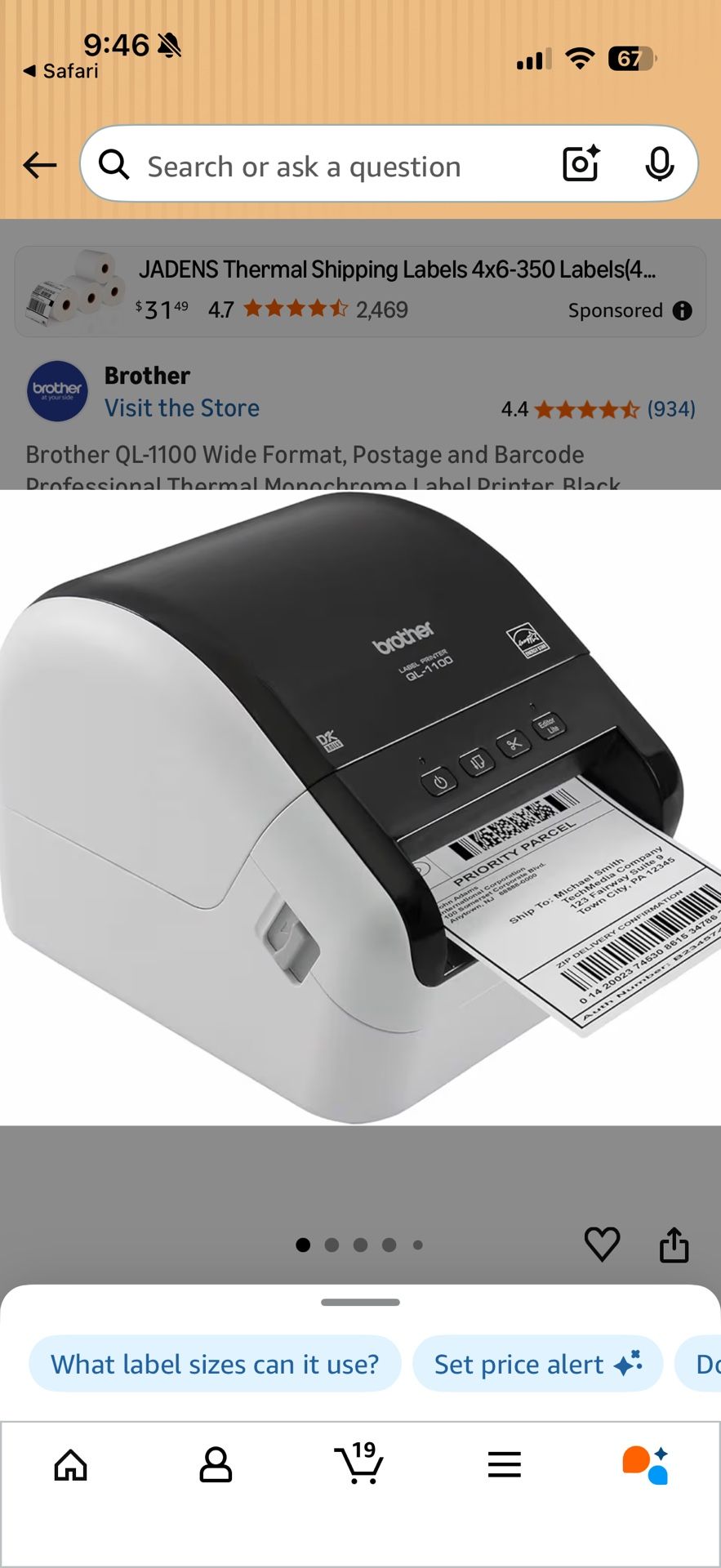 QL 1100 LABEL MAKER