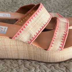 DV by Dolce Vita  Double-Strap Wedge Sandals Size 10