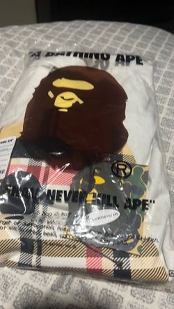 Bape Burberry white shirt, the size xl