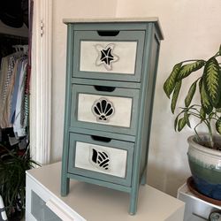 Seashell motif - Restroom Cabinet -3 drawers.