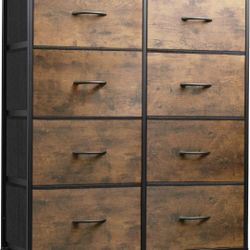 Rustic Brown Fabric Dresser 