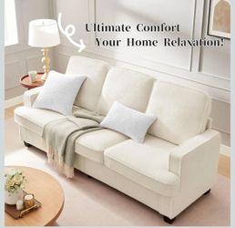 Couches for Living Room, 82” Spacious Deep Seat Sofa for Living Room/Bedroom/Office/Apartment, Sofa Bed for Small Spaces, Detachable Futon Couch Cover