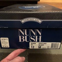 Nunn Bush Men’s Dress Shoes Black Leather Size 12