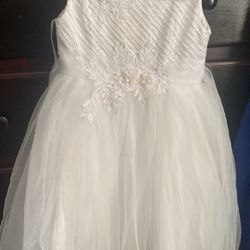 Flower Girl White Dress 