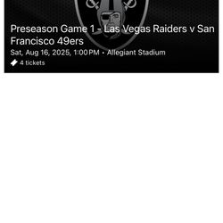 Raider And Niner Pre Season Ticket 