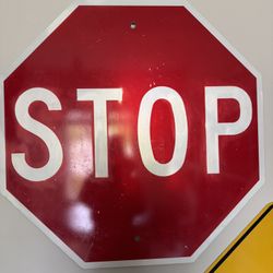 Vintage Metal Stop Sign.