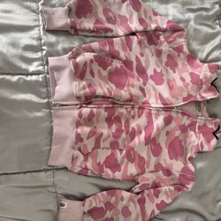 bape pink zip up
