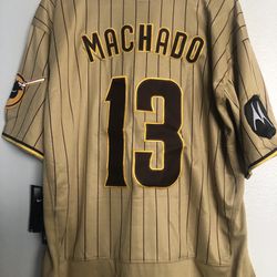  Manny Machado San Diego Padres Jersey-Tan