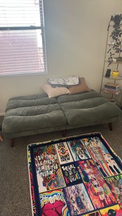 Green Corduroy Futon Sofa Bed