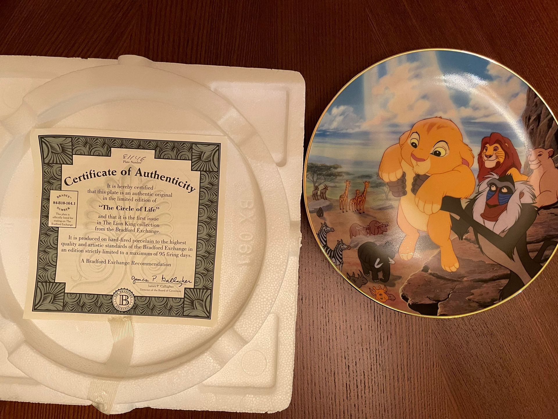 The Lion King Collector Plate The Circle of Life