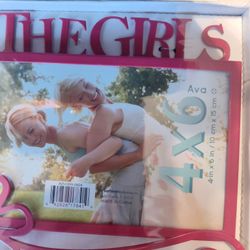 "THE GIRLS" Red Metal Picture Frame