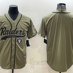 LAS VEGAS RAIDERS FOOTBALL BASEBALL JERSEY 