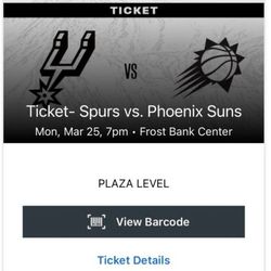 4 Tickets To San Antonio Spurs vs Phoenix Spurs Available