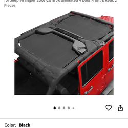 red 2007-2018 mesh shade jeep wrangler jk model