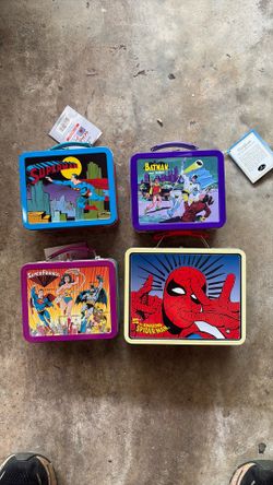 Superhero metal lunch boxes