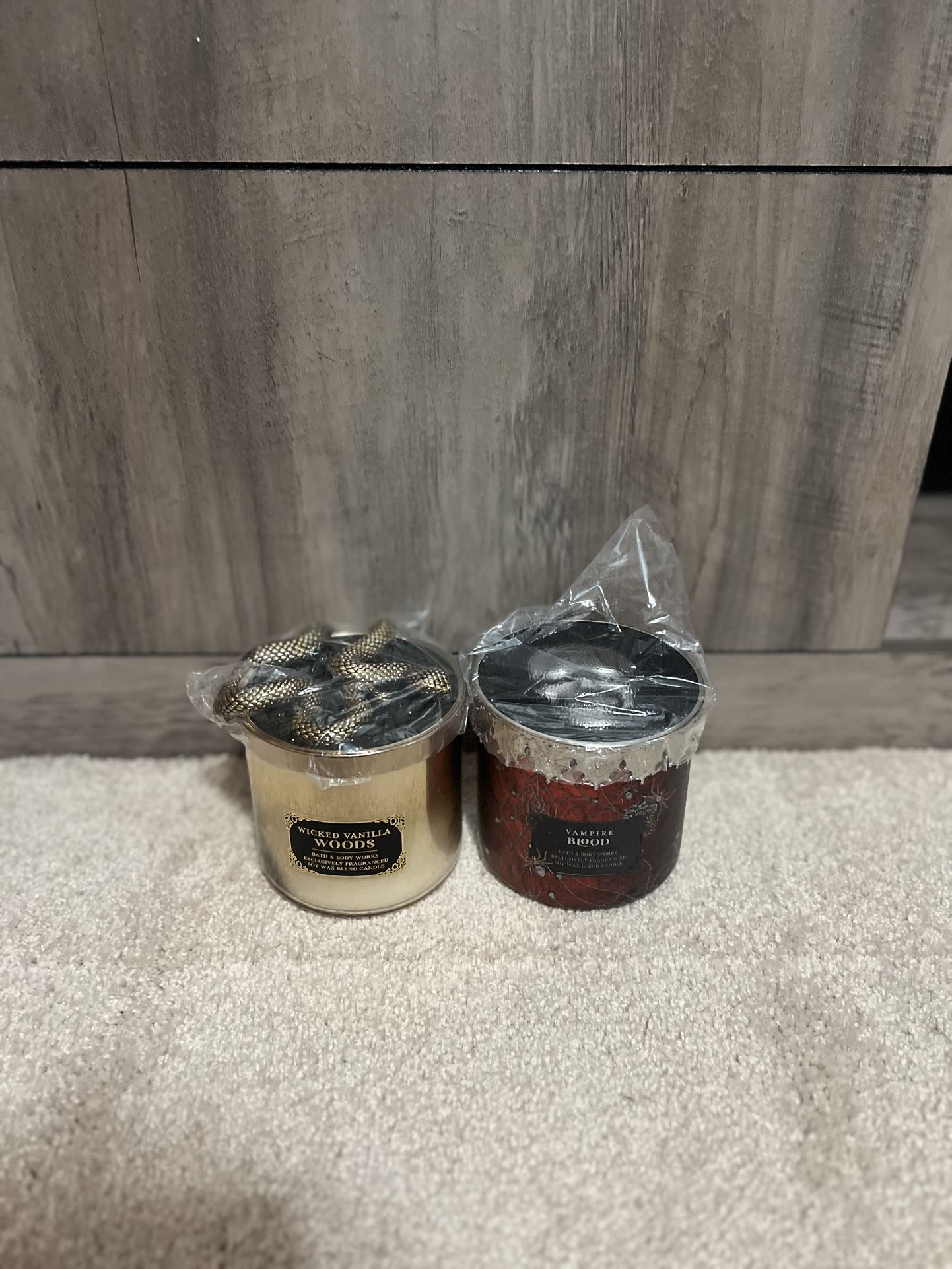 Bath & Body Works - Vampire Blood & Wicked Vanilla Woods Candles