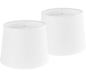 GO&SO Large White Texture Lamp Shades Set of 2