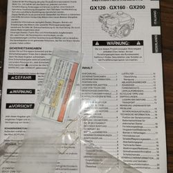 Honda Engine Owners Manual 