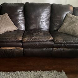 Leather Recliner Sofa
