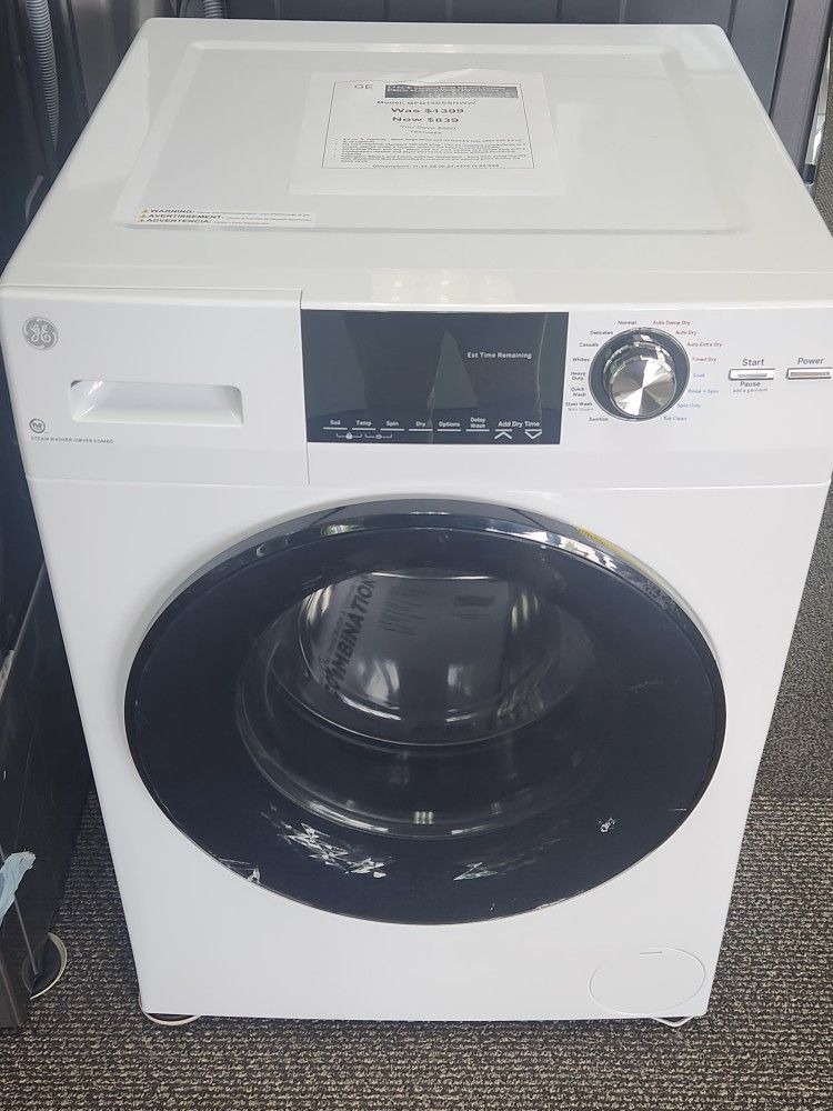 2.4 cu.ft.Compact White 120-Volt Ventless Electric All-in-One Washer Dryer Combo