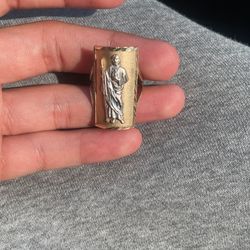 Large San Judas Gold Ring
