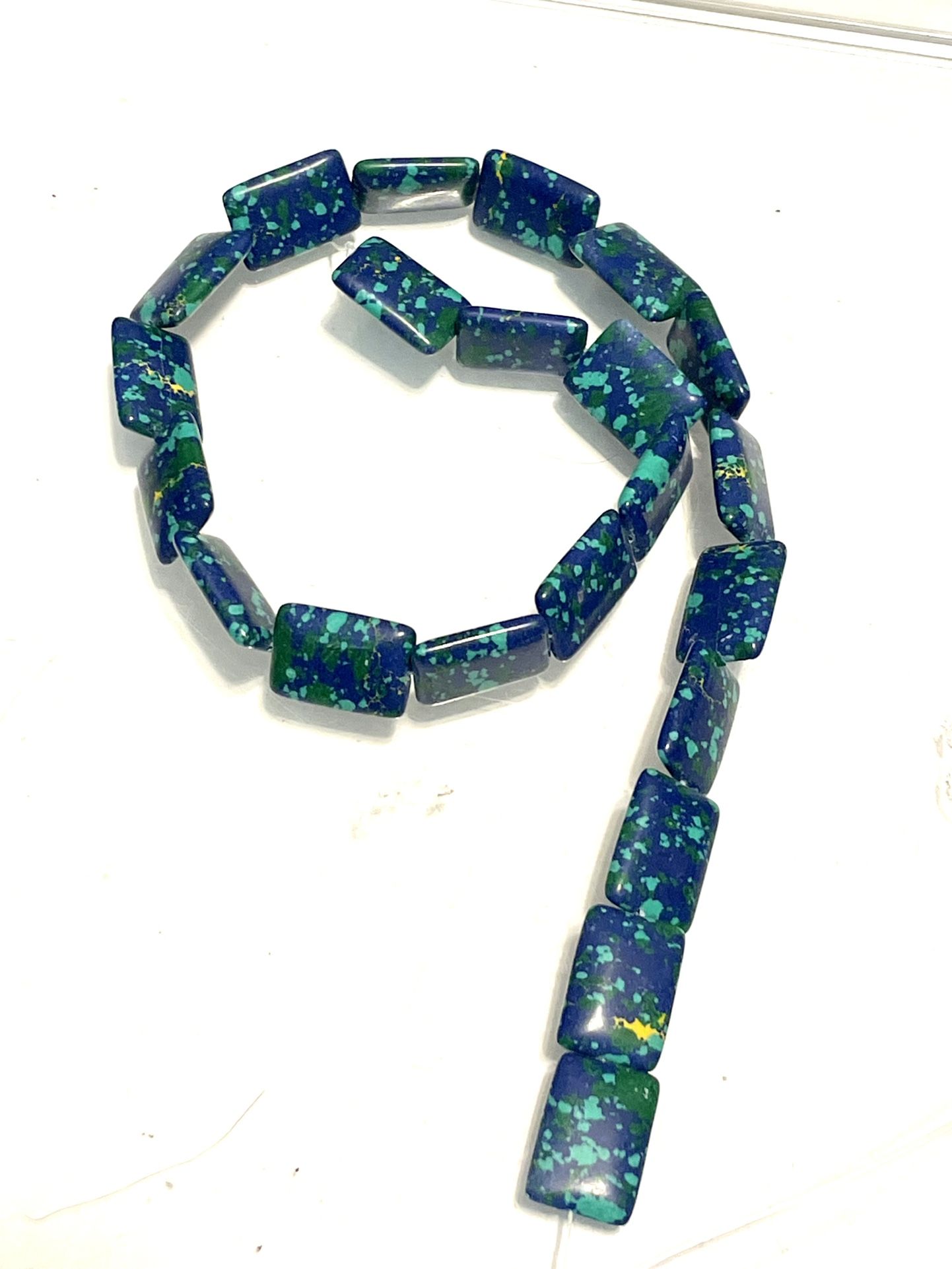 Strand Of Blue And Green Stone Beads