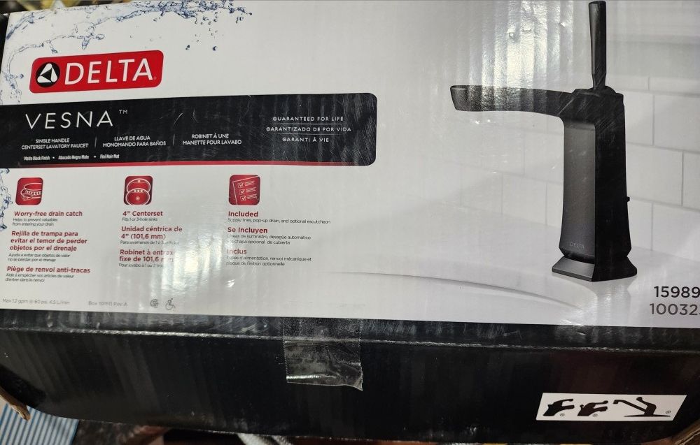 Delta Vesna Matte Black Single Handle Faucet