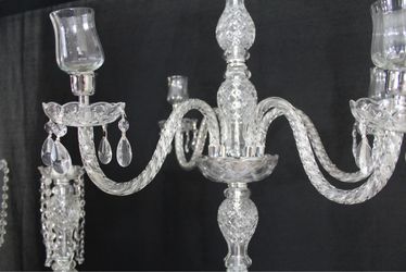 Crystal Glass Multi-Arm Chandelier