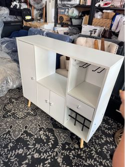 Cabinet  wine Cupboard Sideboard for Liquor and Glasses 38.5x36x12