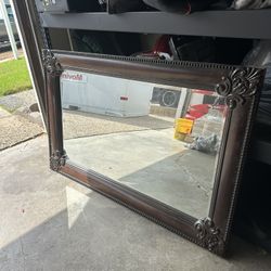 Large Wood Mirror