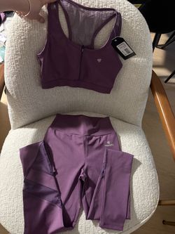 Purple Sports Bra and Leggings Set
