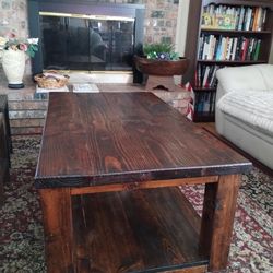 Coffee Table With Side Utility Tables