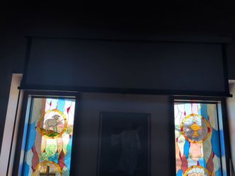 Large wall mount screen for projector screen