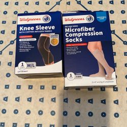 NIB Knee Sleeve And Compression Socks