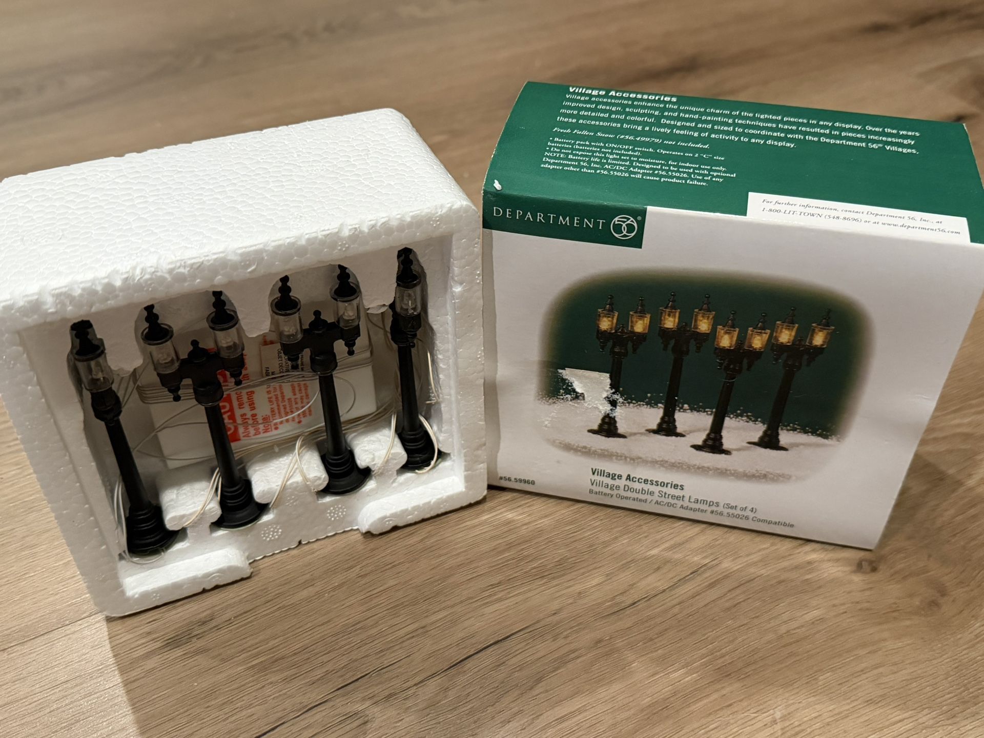 Dept. 56 Village Double Street Lamps ( Set of 4) #59860