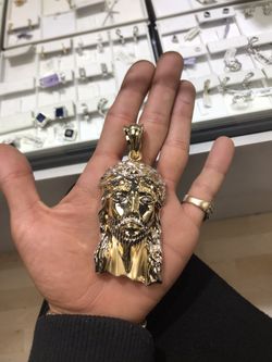 10k Gold 4” Jesus Piece 57.7 Grams