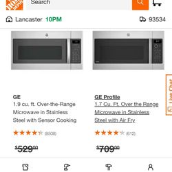 GE Ver The Top Microwave