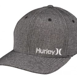 Hurley Corp Textures Hat - Light Grey FLEXFIT  HATS  LARGE-XLG 