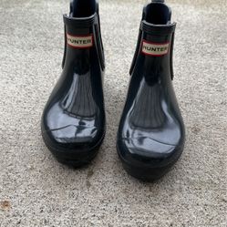 Hunter Short Rain boots Size 7 Gray