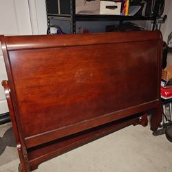 Queen Bed Frame - Sleigh Bed Style, Wooden